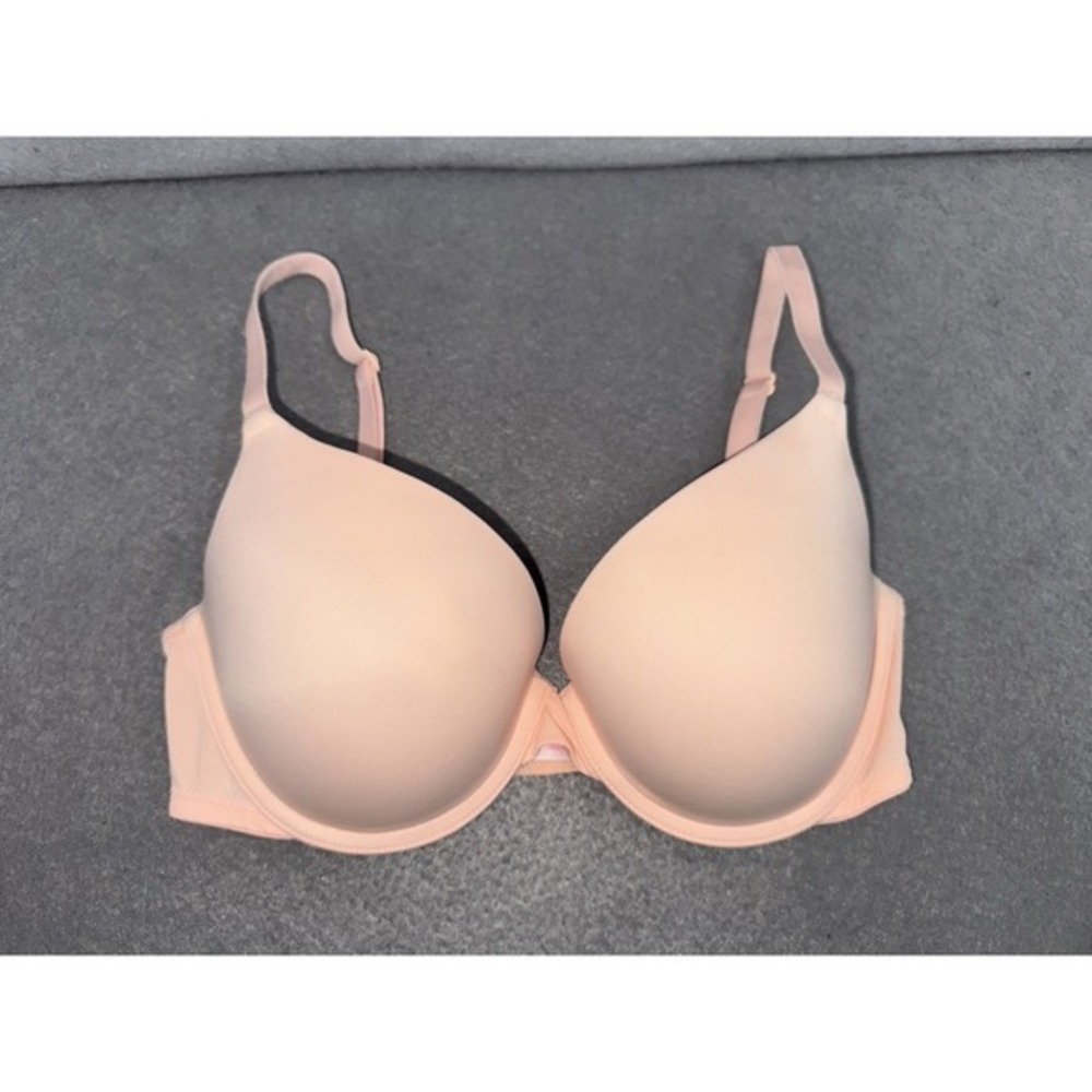Pink Victoria's Secret Bra Size 32DD Light Orange Everywhere Push Up Convertible